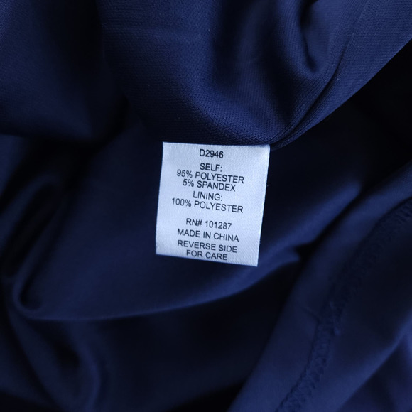 Alexia Admore Dress Large Navy Blue Bell Sleeves Retro Swing Mini Designer - Picture 8 of 8